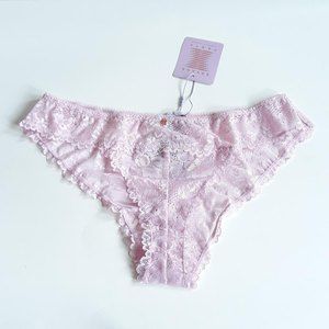 NWT Savage X Fenty lace lavender cheeky panty Size M